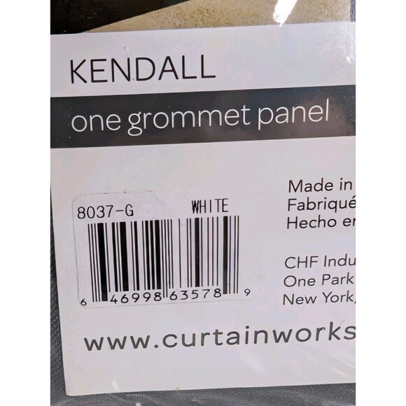 Curtainworks Kendall White Grommet Curtains 52x84 Light Filtering Set of 2 New - Picture 8 of 9